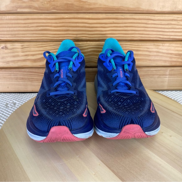 HOKA ONE ONE Clifton 9 Running Shoes Womens 9 US Lace-up Sneakers Gym Fitness - Picture 3 of 12